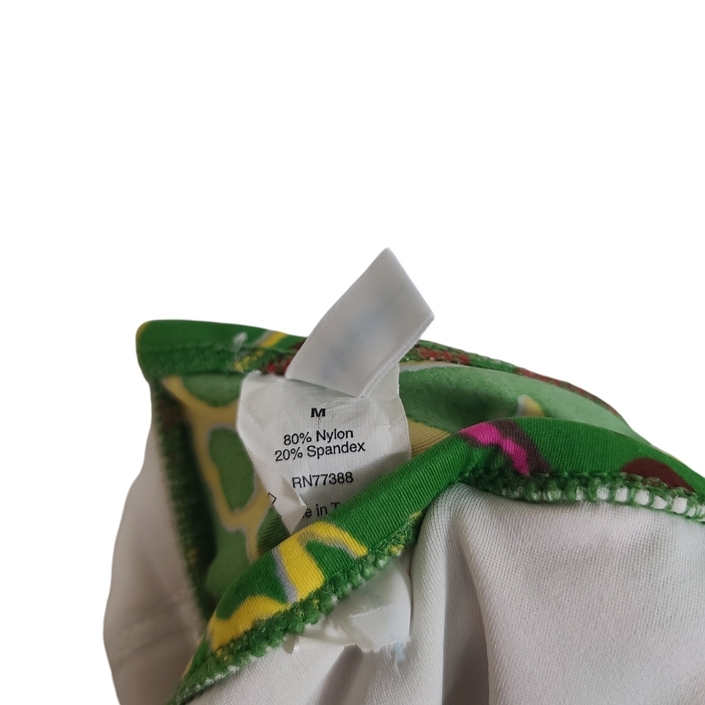 J. Crew Green Yellow Red Bandeau 2 Piece Bikini M - Picture 6 of 7